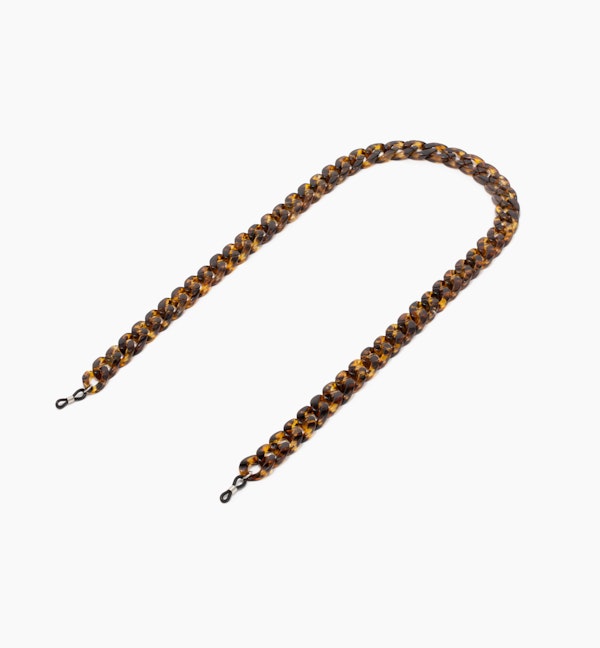 Chunky Acetate Eyewear Chain 700 mm Tortoise Prescription