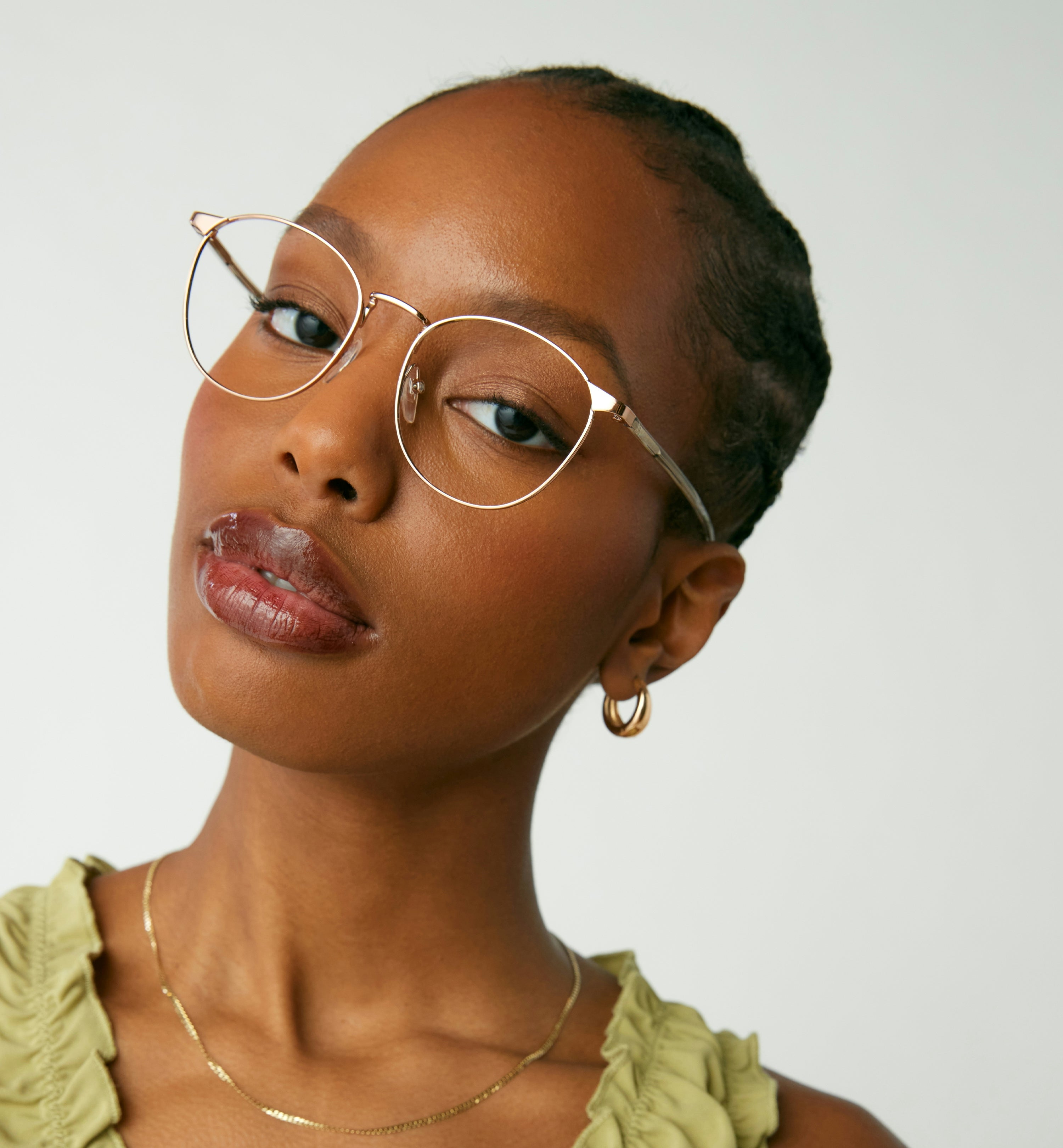 Brille pink XSサイズ remi Romy Deep Gold - Prescription Eyeglasses by BonLook