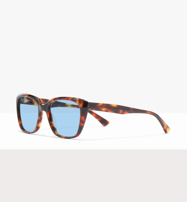 Caramella Char Glasses - Light Blue Lenses - Angled