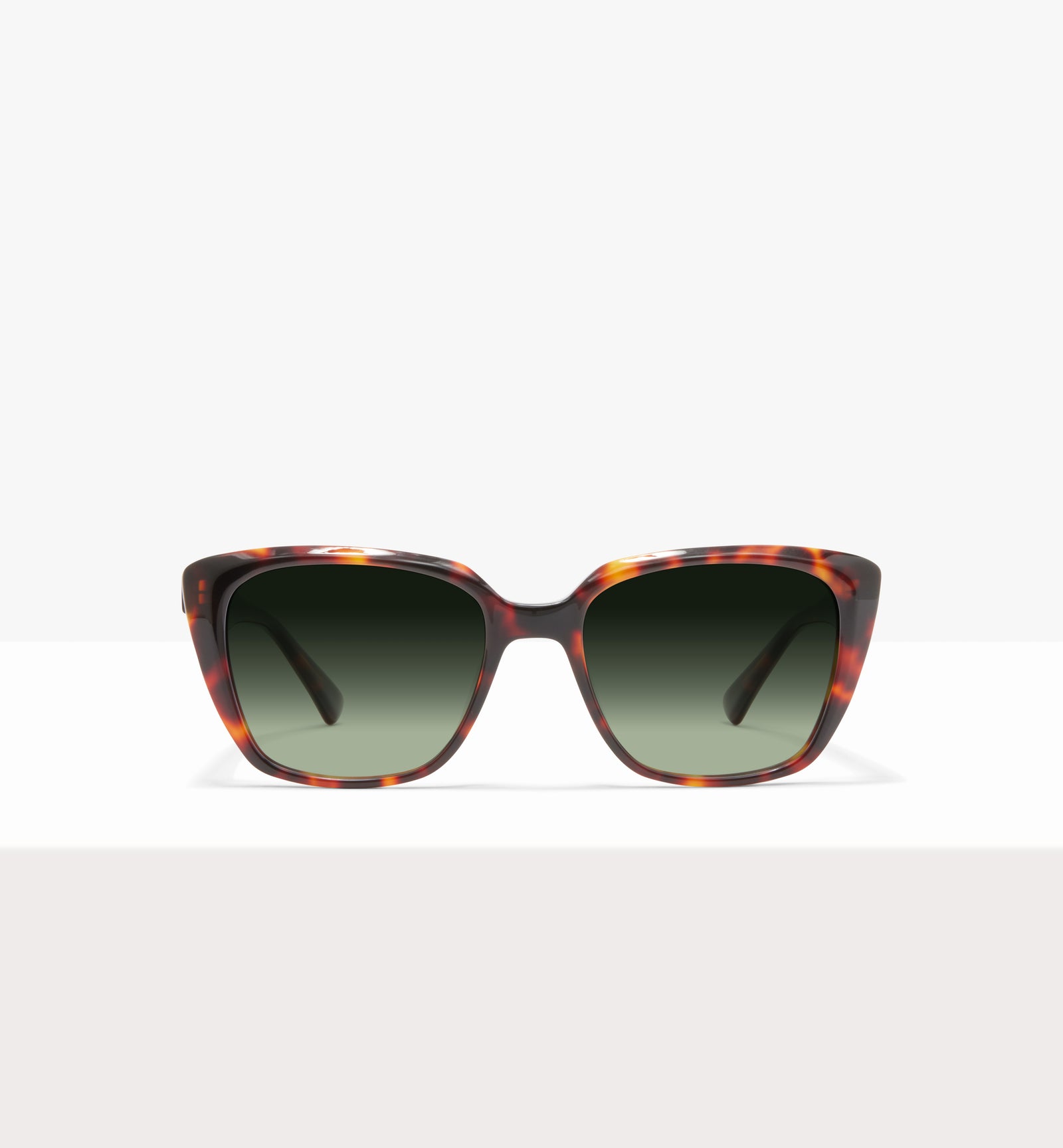 Caramella Char Glasses - Gradient Green Lenses - Front