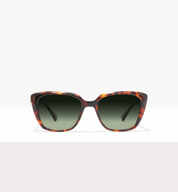 Caramella Char Glasses - Gradient Green Lenses - Front