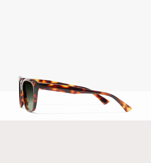 Caramella Char Glasses - Gradient Green Lenses - Side