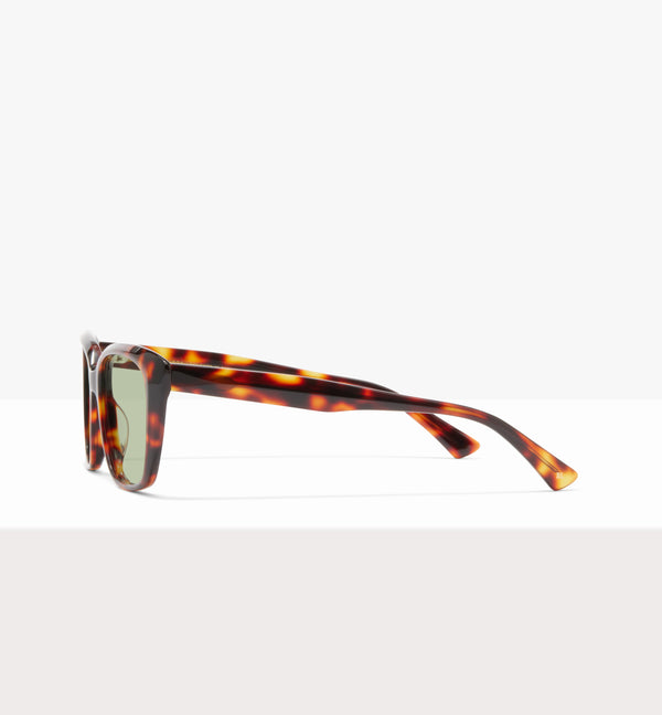 Caramella Char Glasses - Light Green Lenses - Side