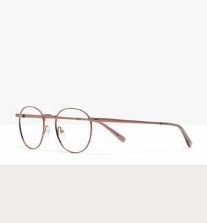 Matte Black Round Metal Prescription Eyeglasses by BonLook