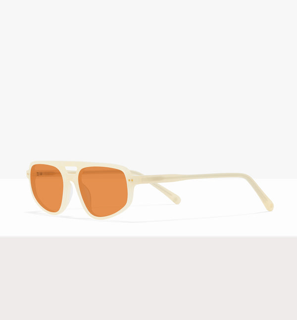 Lunettes « Dune Wax Paper » - Verres ambrés - Monture inclinée