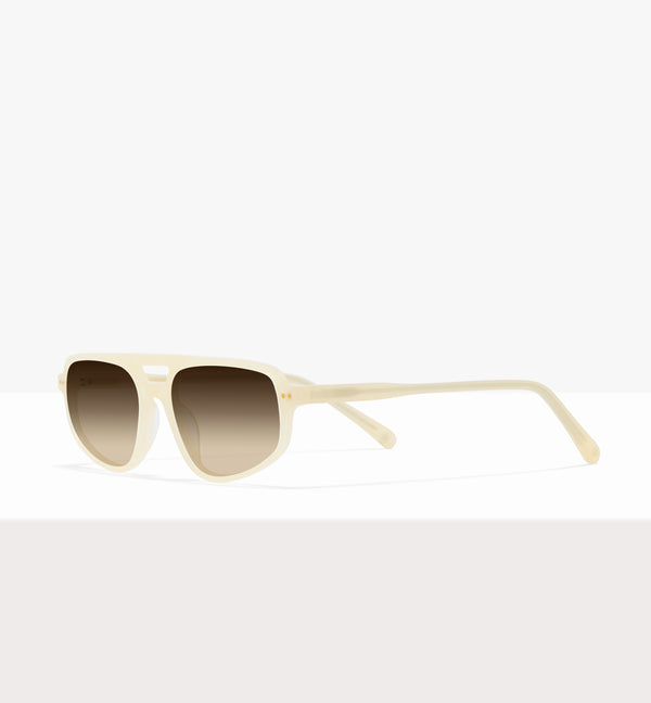 Lunettes de soleil Dune en papier ciré - Verres marron dégradés - Monture inclinée
