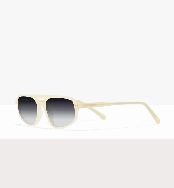 Lunettes de soleil Dune en papier ciré - Verres gris dégradés - Monture inclinée
