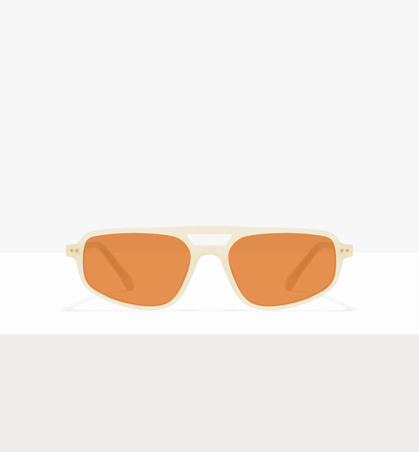 Lunettes de soleil Dune en papier ciré - Verres ambrés - Face avant