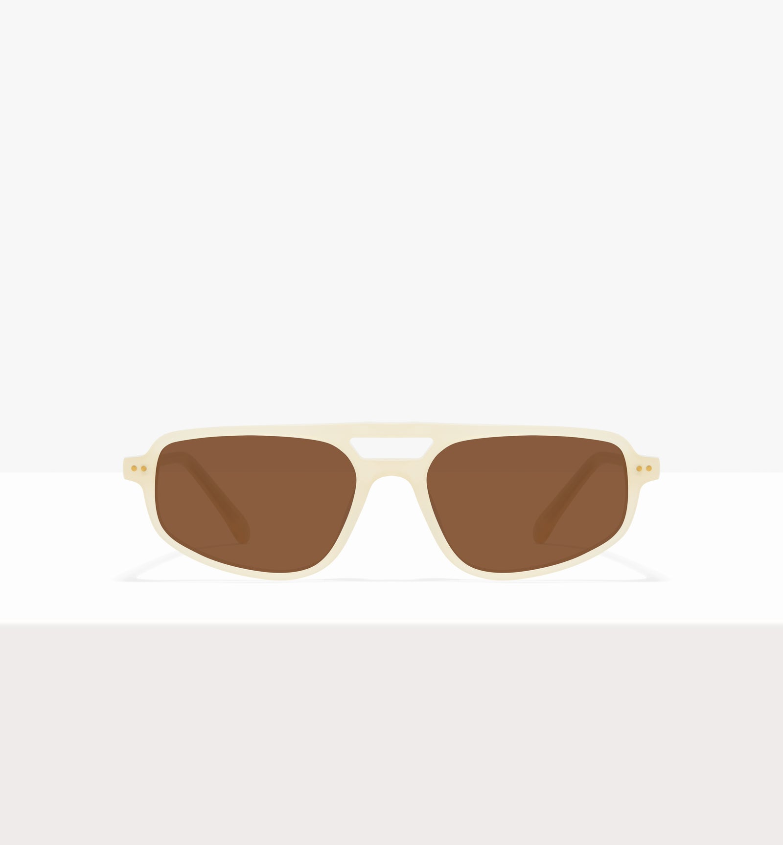 Lunettes de soleil Dune en papier ciré - Verres marron - Face avant