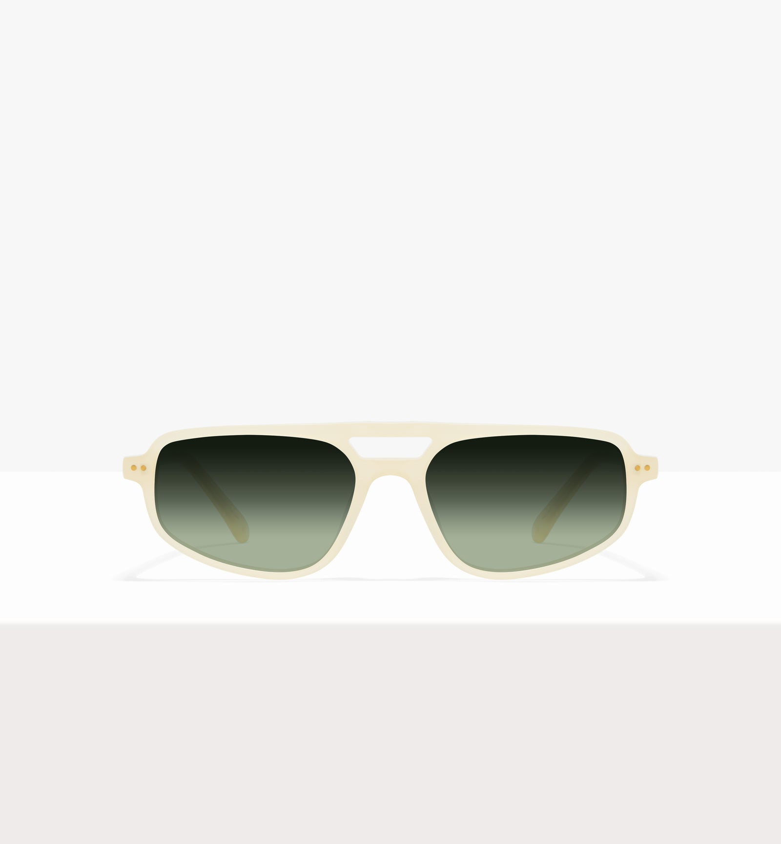 Lunettes Dune en papier ciré - Verres verts dégradés - Face avant