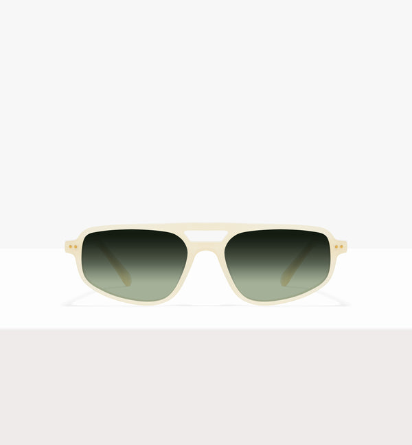 Lunettes Dune en papier ciré - Verres verts dégradés - Face avant