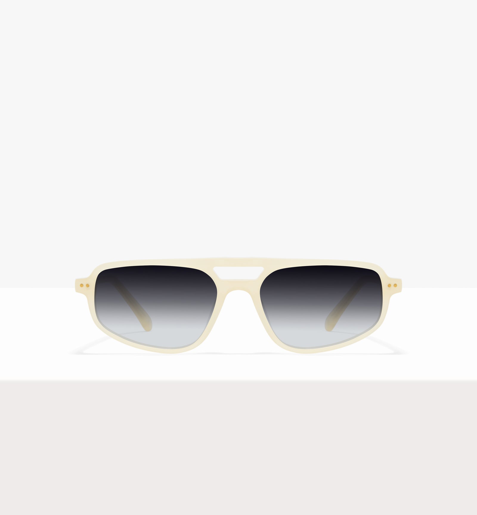 Lunettes Dune en papier ciré - Verres gris dégradés - Face avant