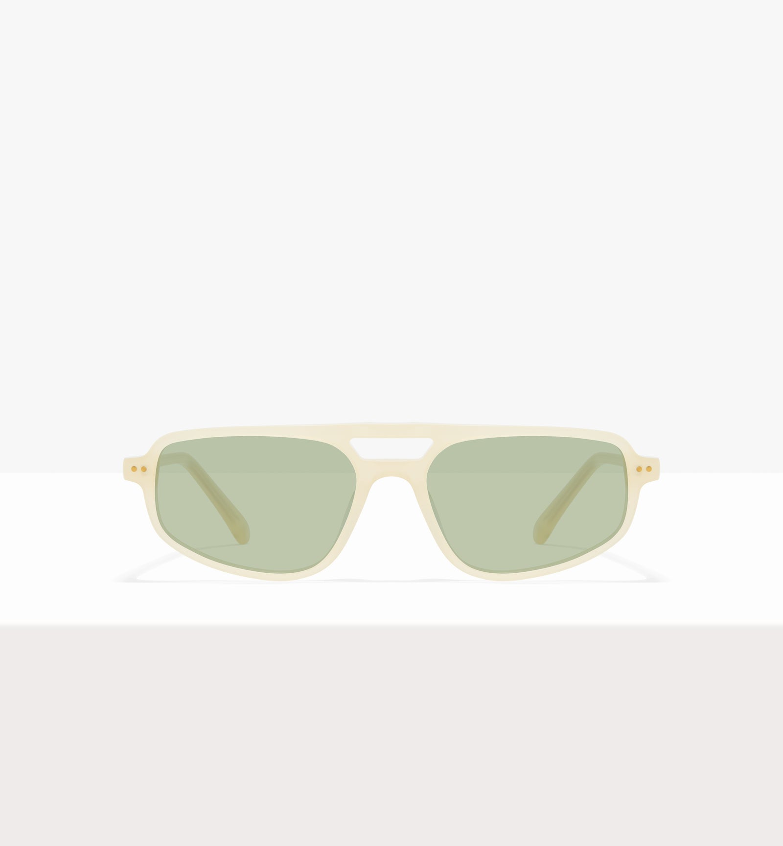 Lunettes Dune en papier ciré - Verres vert clair - Face avant