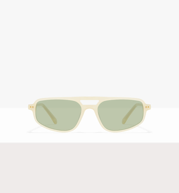 Lunettes Dune en papier ciré - Verres vert clair - Face avant