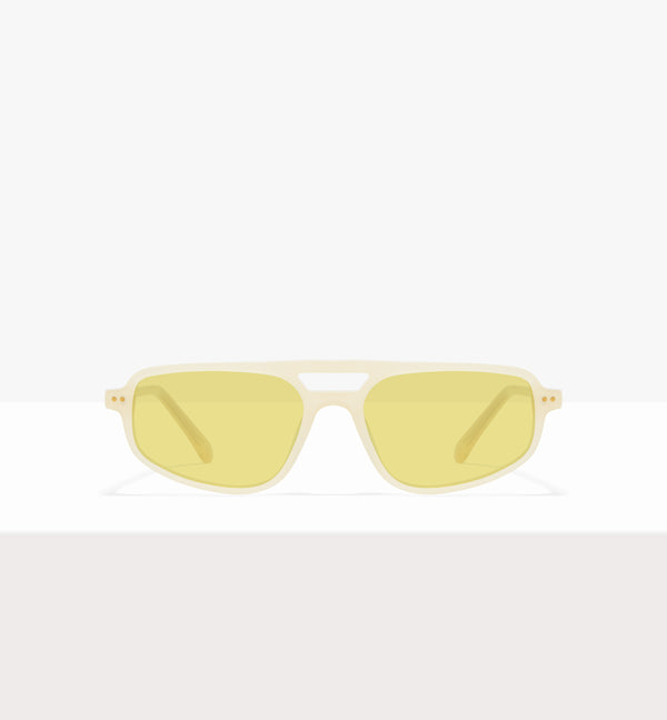 Lunettes de soleil Dune en papier ciré - Verres jaunes - Face avant