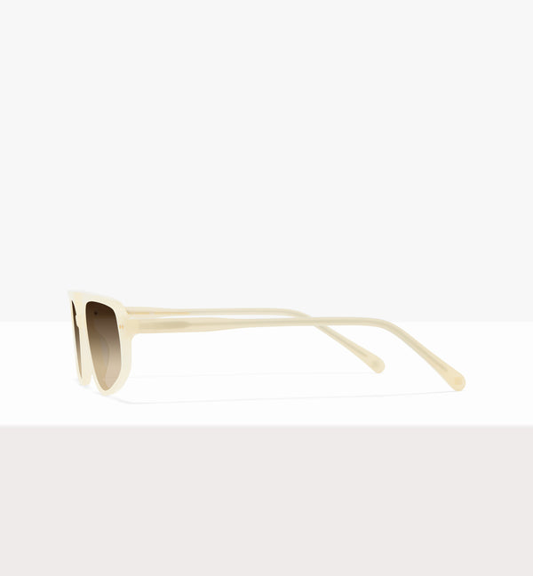 Lunettes Dune en papier ciré - Verres marron dégradés - Côté