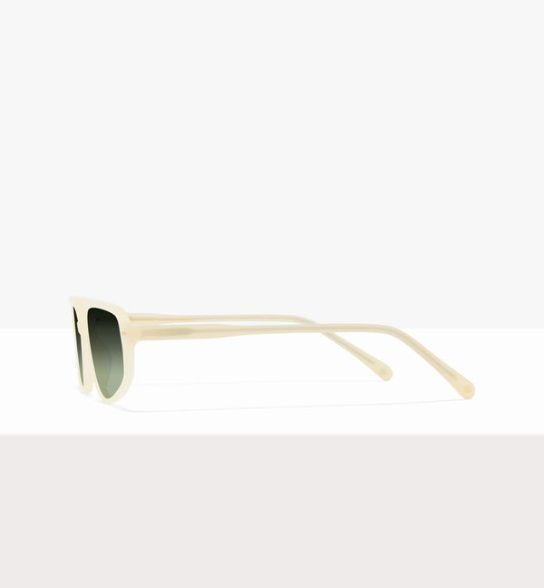 Lunettes Dune en papier ciré - Verres verts dégradés - Côté
