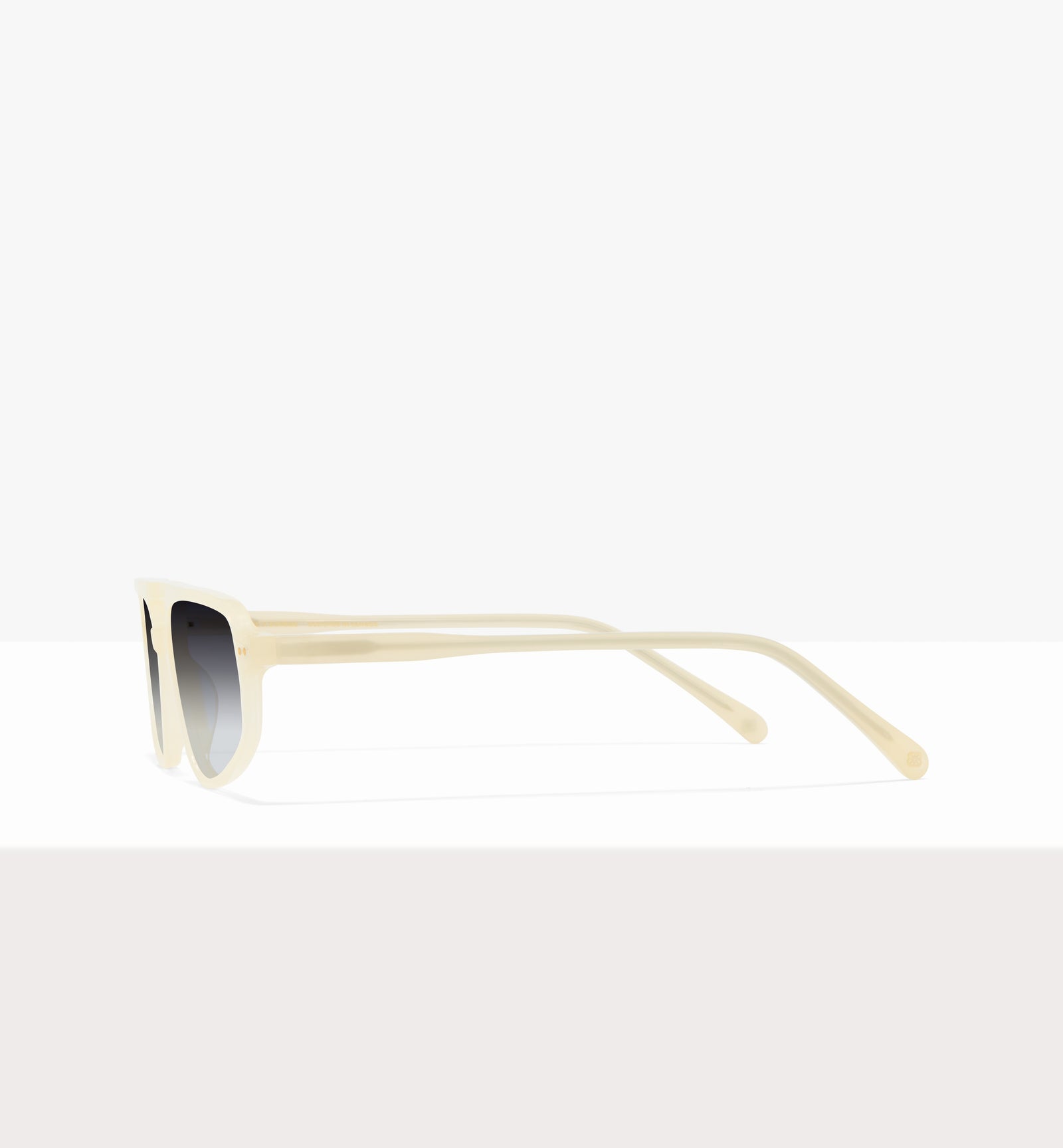 Lunettes Dune en papier ciré - Verres gris dégradés - Côté