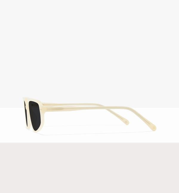 Lunettes Dune en papier ciré - Verres gris - Côté