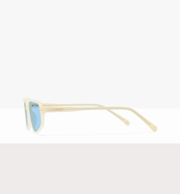 Lunettes Dune en papier ciré - Verres bleu clair - Côté
