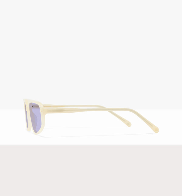 Lunettes de soleil Dune en papier ciré - Verres lilas - Côté