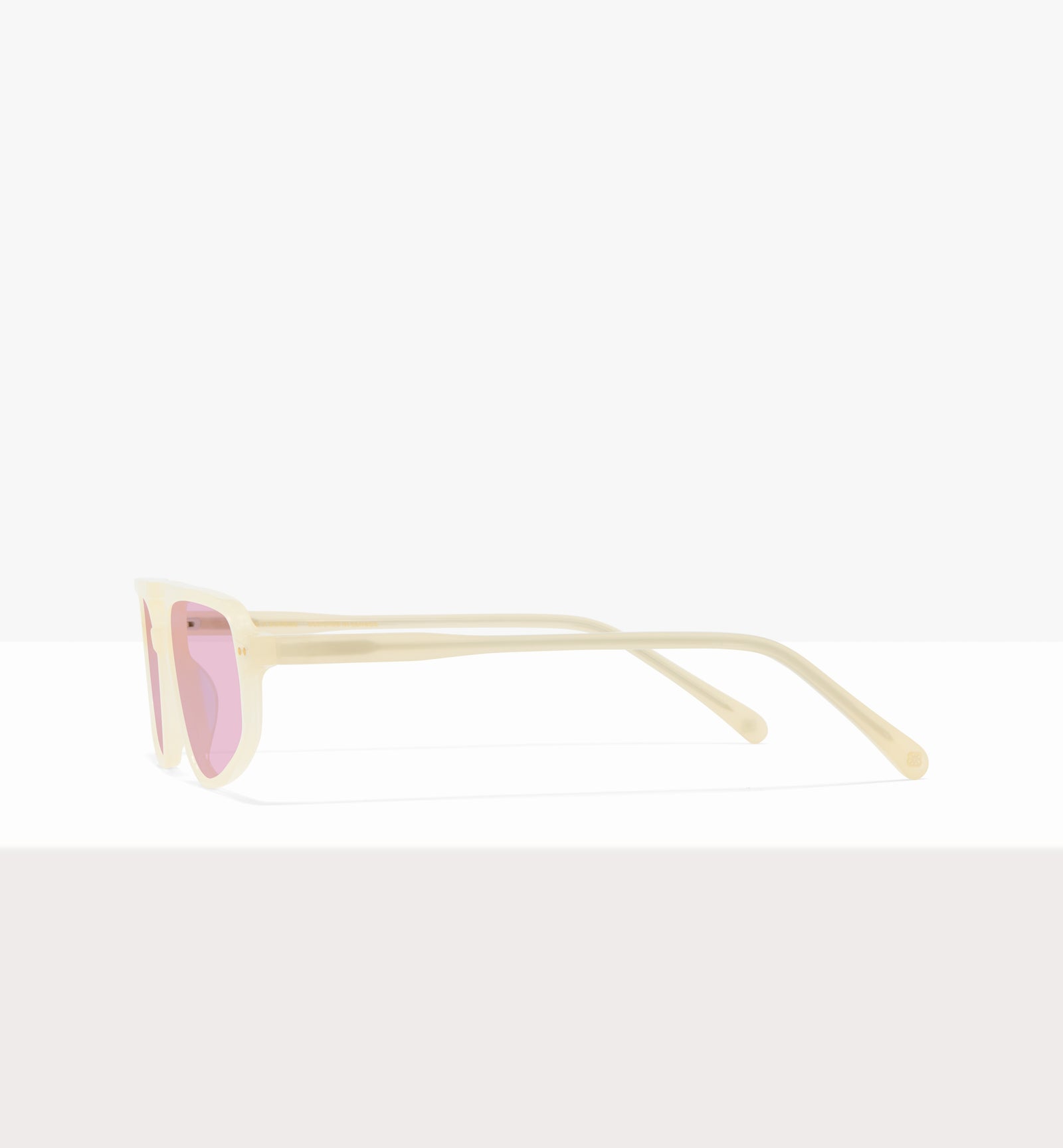 Lunettes de soleil Dune en papier ciré - Verres roses - Profil latéral