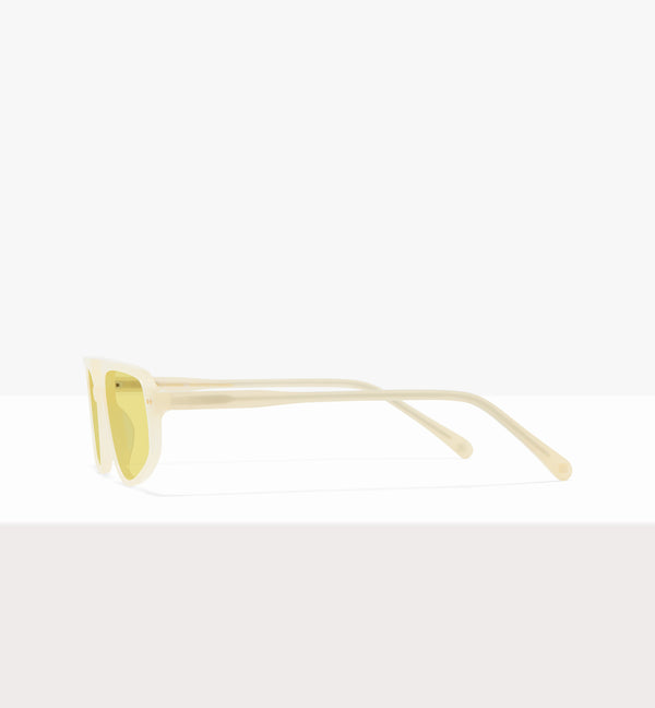Lunettes de soleil Dune en papier ciré - Verres jaunes - Profil latéral