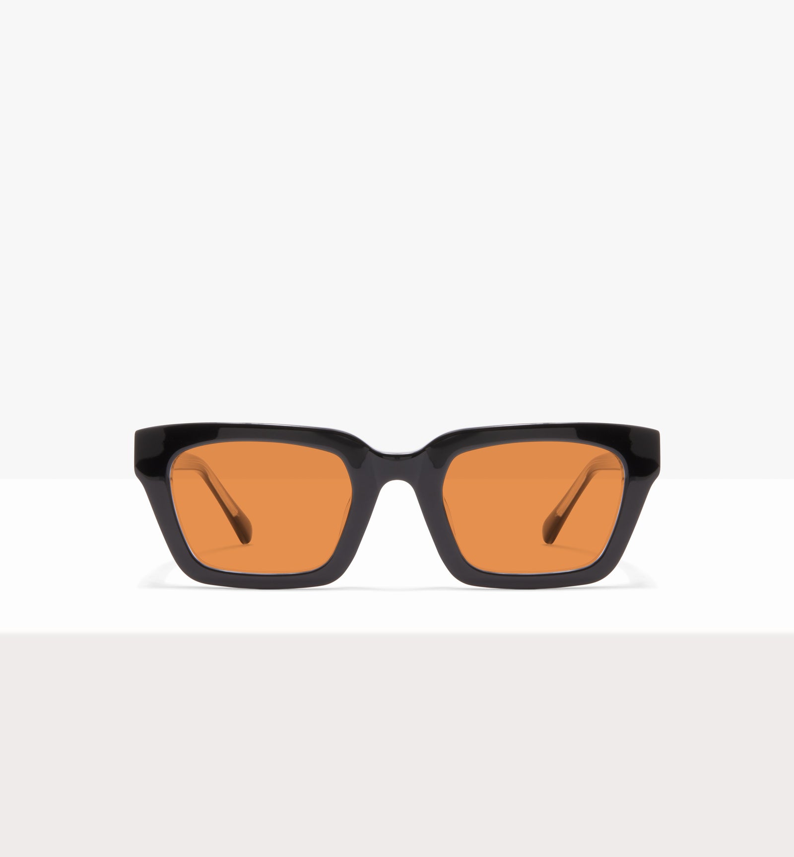 Hadley Black Crystal Glasses - Amber Lenses - Front