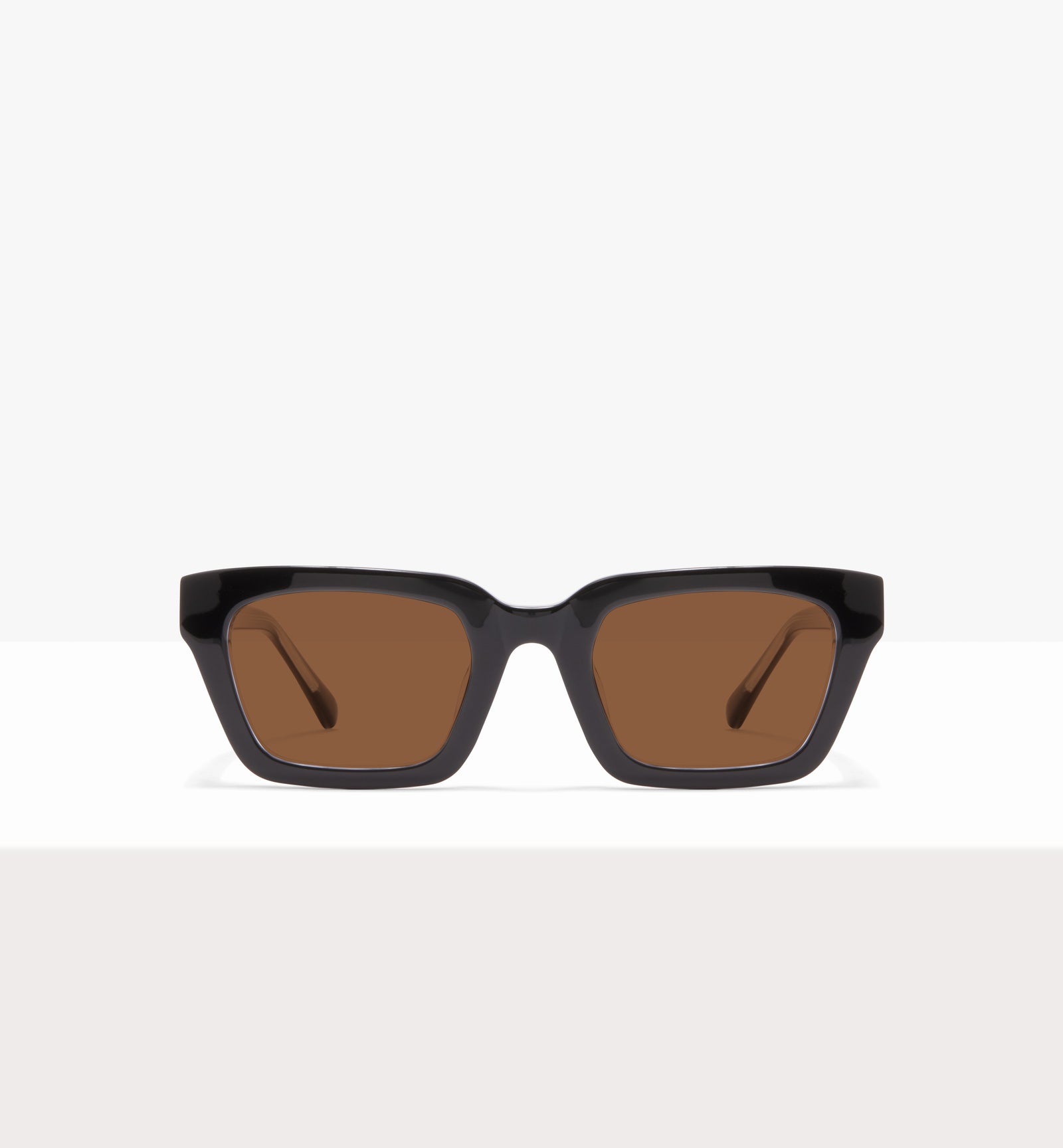Hadley Black Crystal Sunglasses - Brown Lenses - Front