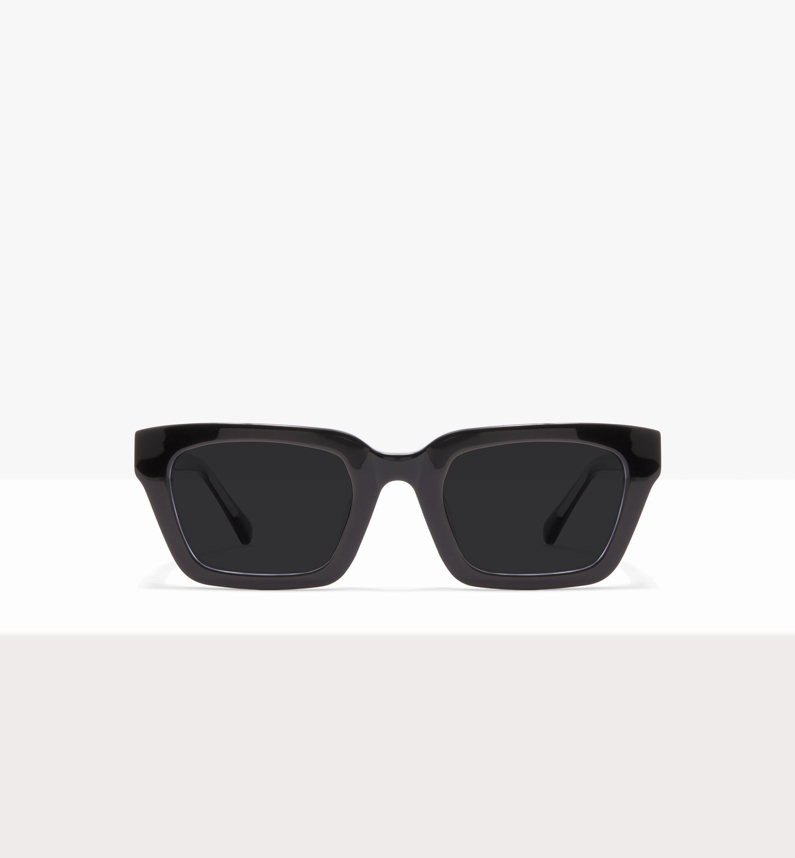 Hadley Black Crystal Sunglasses - Grey Lenses - Front