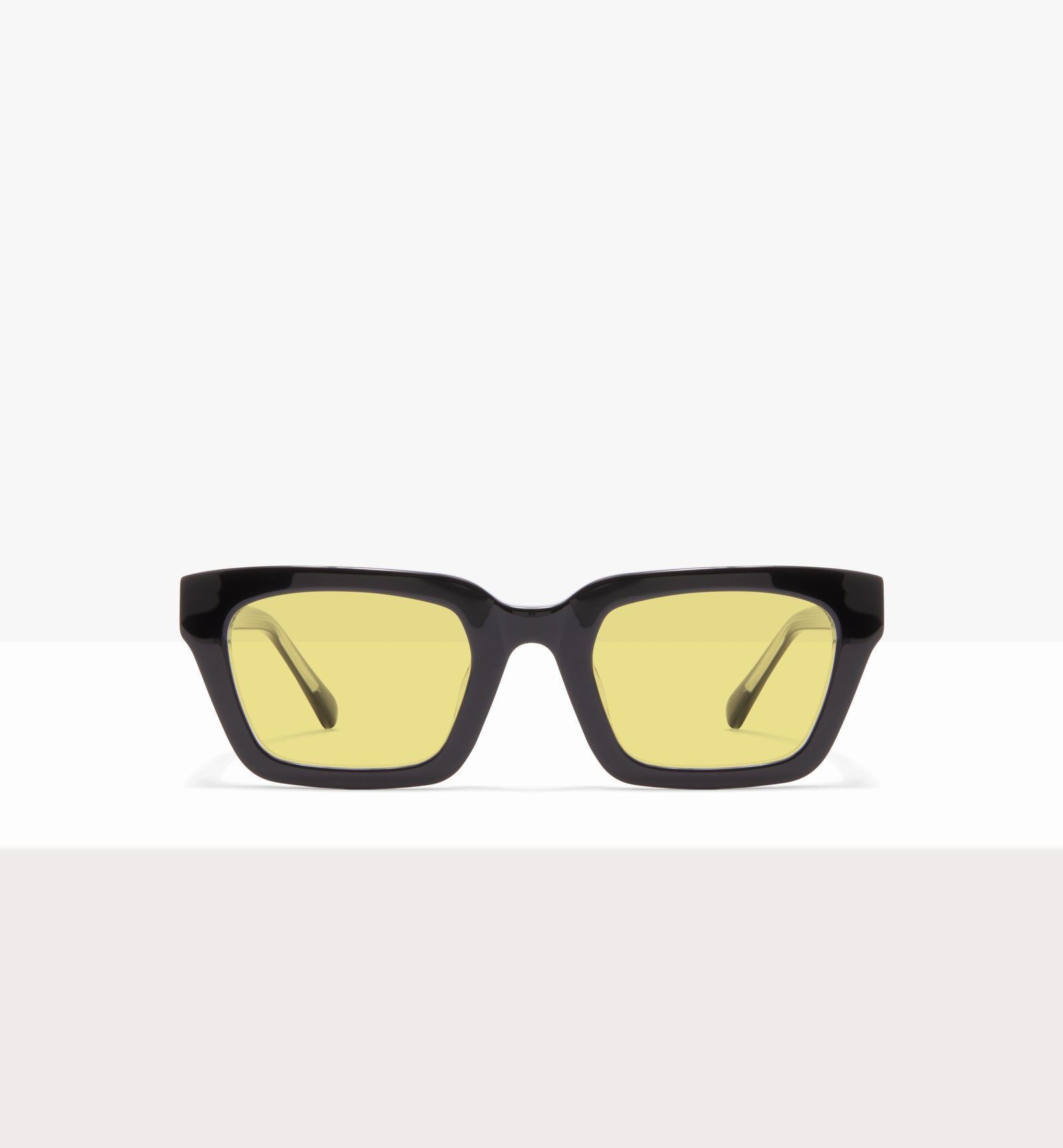 Hadley Black Crystal Sunglasses - Yellow Lenses - Front