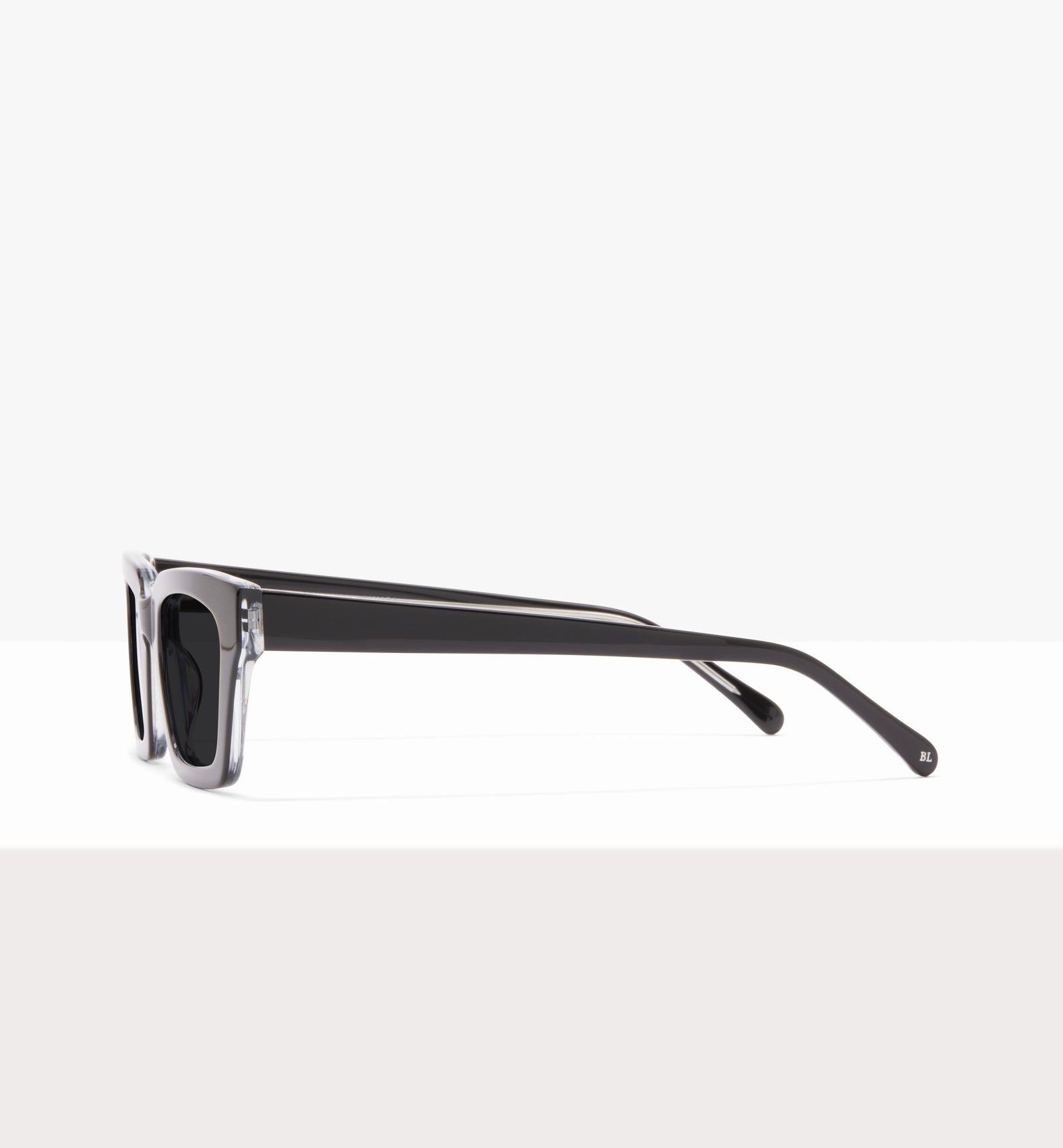 Hadley Black Crystal Glasses - Grey Lenses - Side