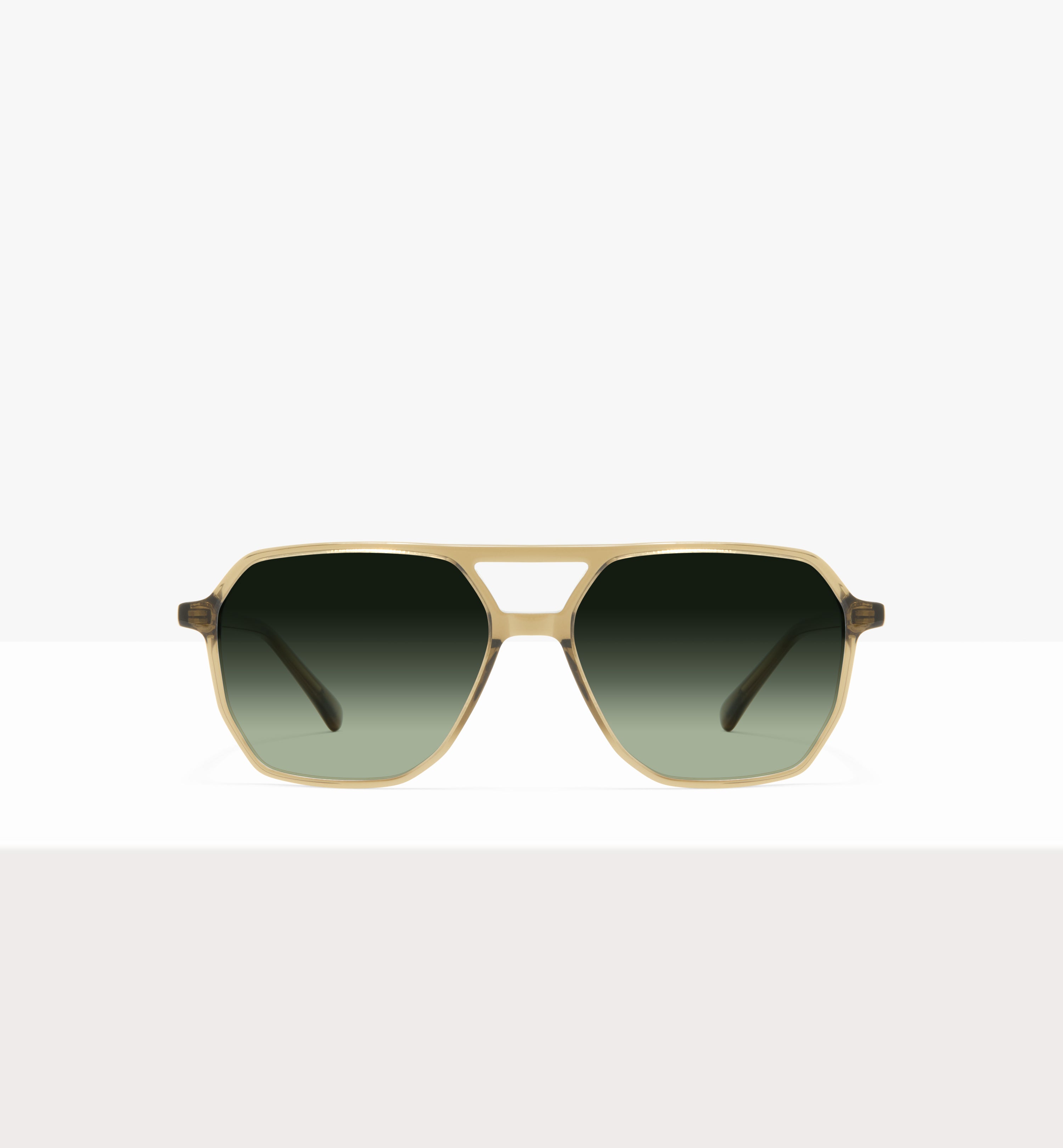 Raven Clear Khaki – Prescription Sunglasses by BonLook