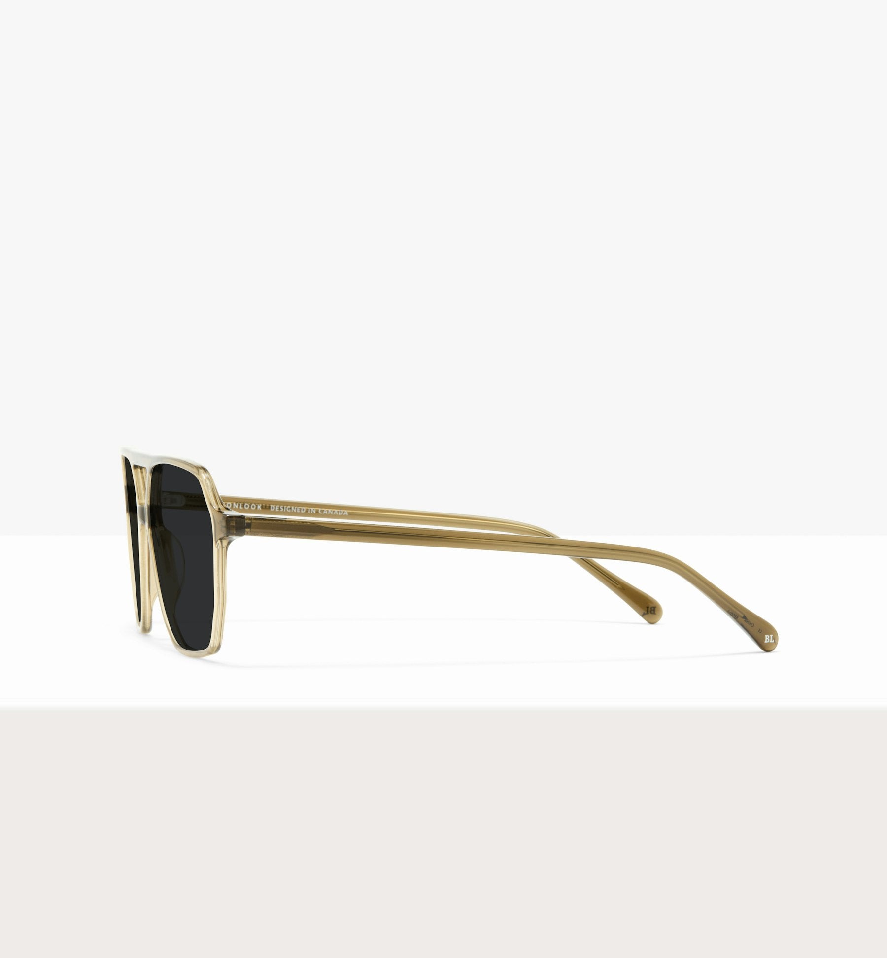 Raven Clear Khaki - Prescription Sunglasses by BonLook