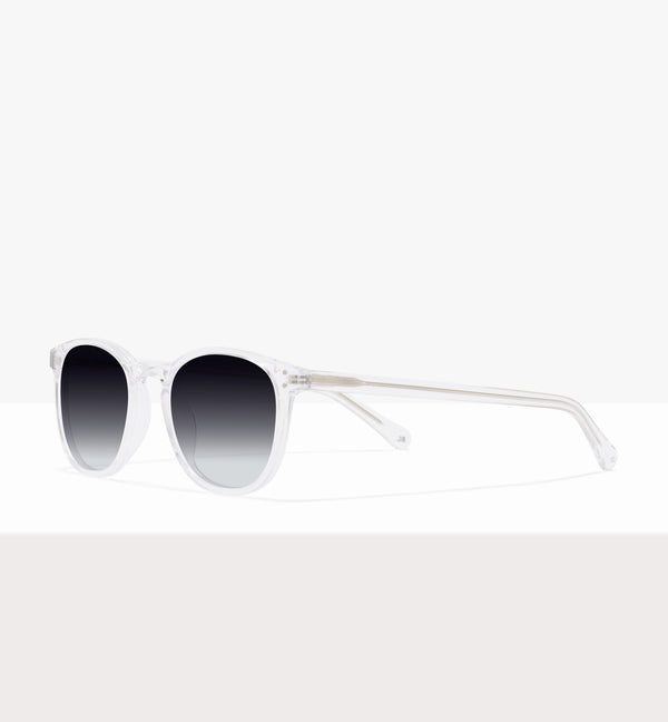 Lunettes de soleil Solemn Crystal - Verres gris dégradés - Monture inclinée