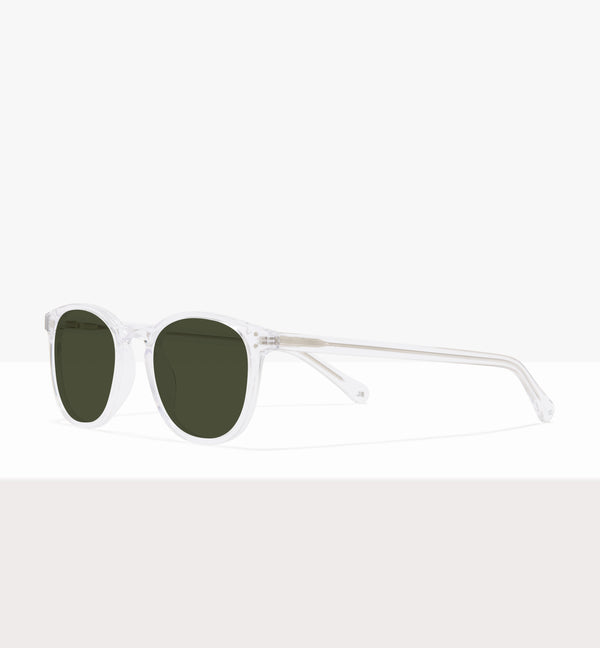 Verres en cristal « Solemn » - Verres verts - Biseautés