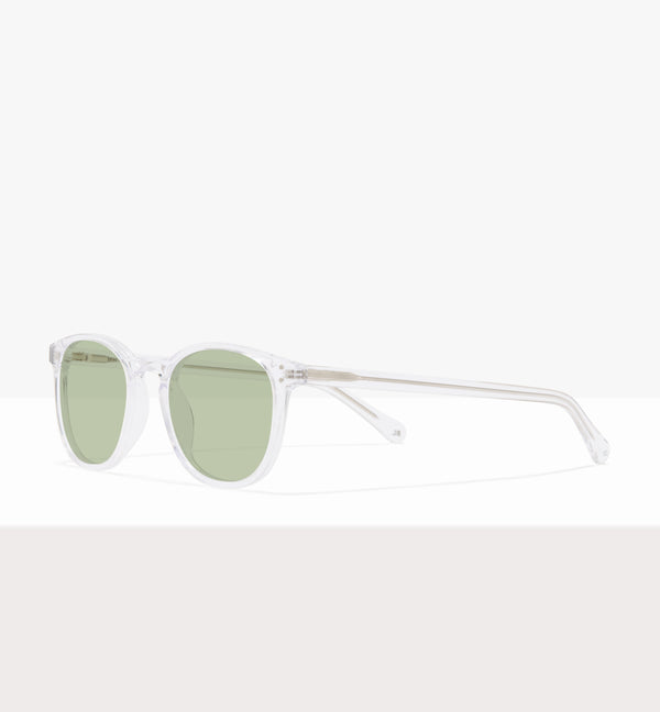 Lunettes « Solemn » en cristal - Verres vert clair - À monture inclinée