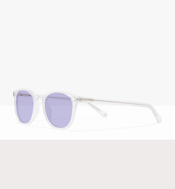 Lunettes de soleil Sollemn Crystal - Verres lilas - Modèle angulaire
