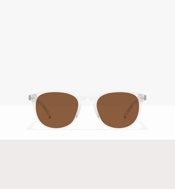 Lunettes « Solemn » en cristal - Verres marron - Vue de face