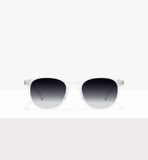 Lunettes « Solemn » en cristal - Verres gris dégradés - Face avant