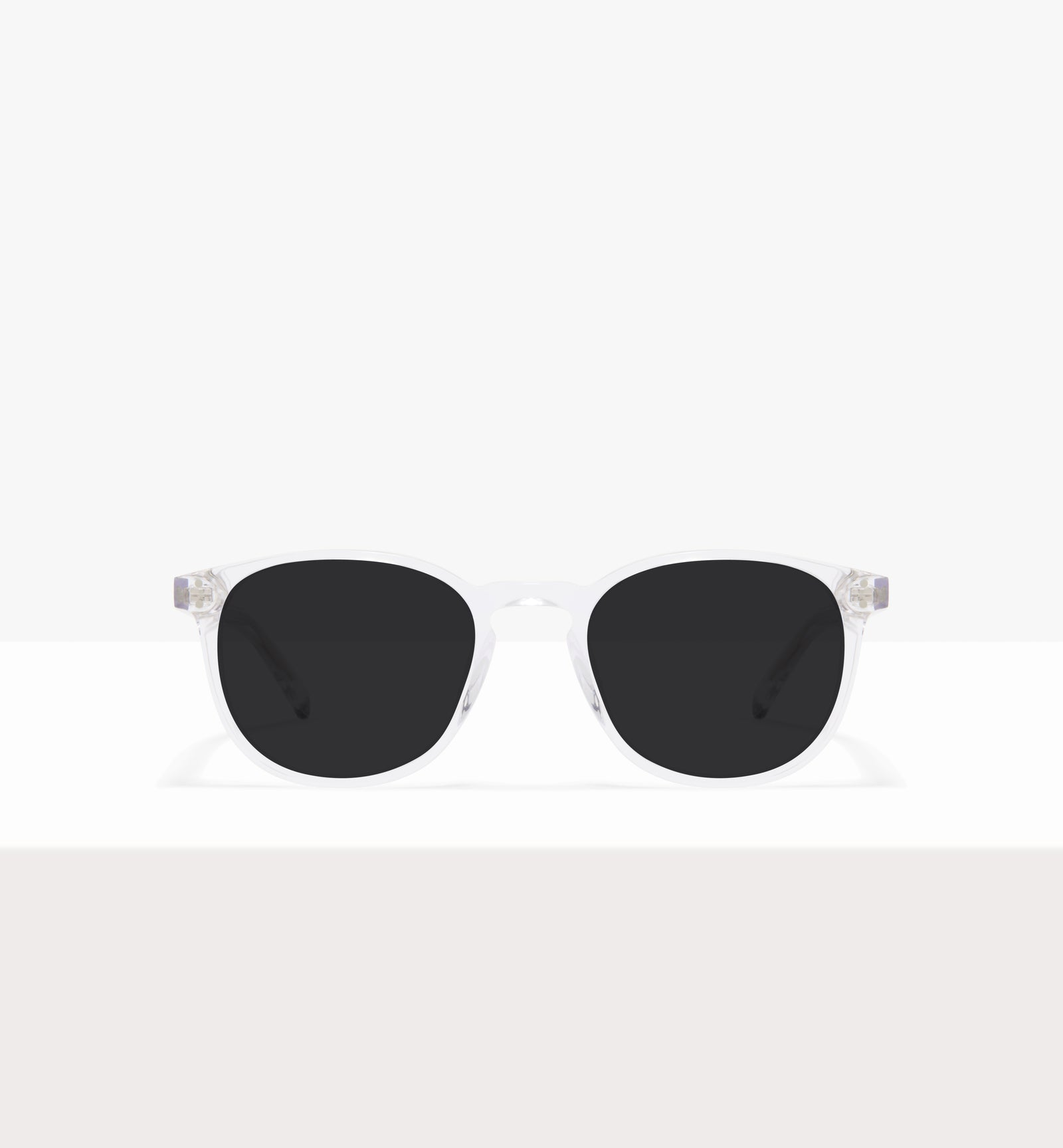 Lunettes « Solemn » en cristal - Verres gris - Vue de face