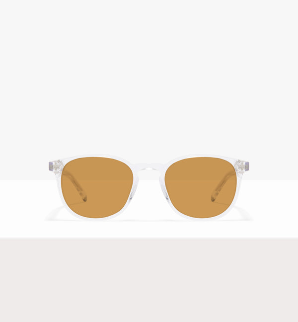 Lunettes « Solemn » en cristal - Verres marron clair - Vue de face