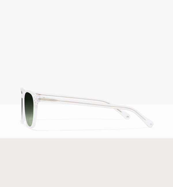 Lunettes de soleil Solemn Crystal - Verres verts dégradés - Profil latéral