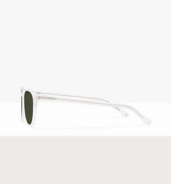 Lunettes de soleil Solemn Crystal - Verres verts - Profil latéral
