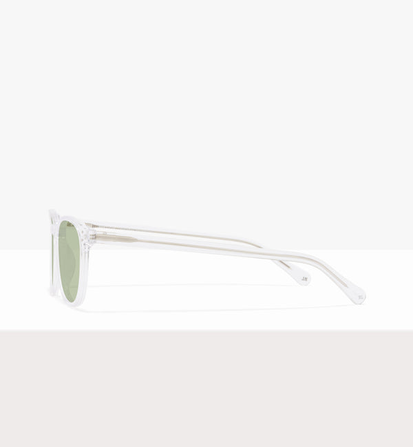 Lunettes « Solemn » en cristal - Verres vert clair - Côté