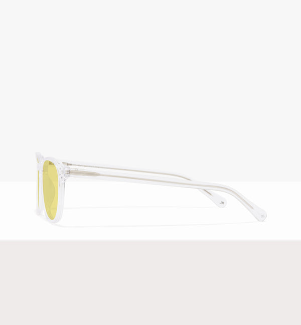 Lunettes « Solemn » en cristal - Verres jaunes - Modèle à branches