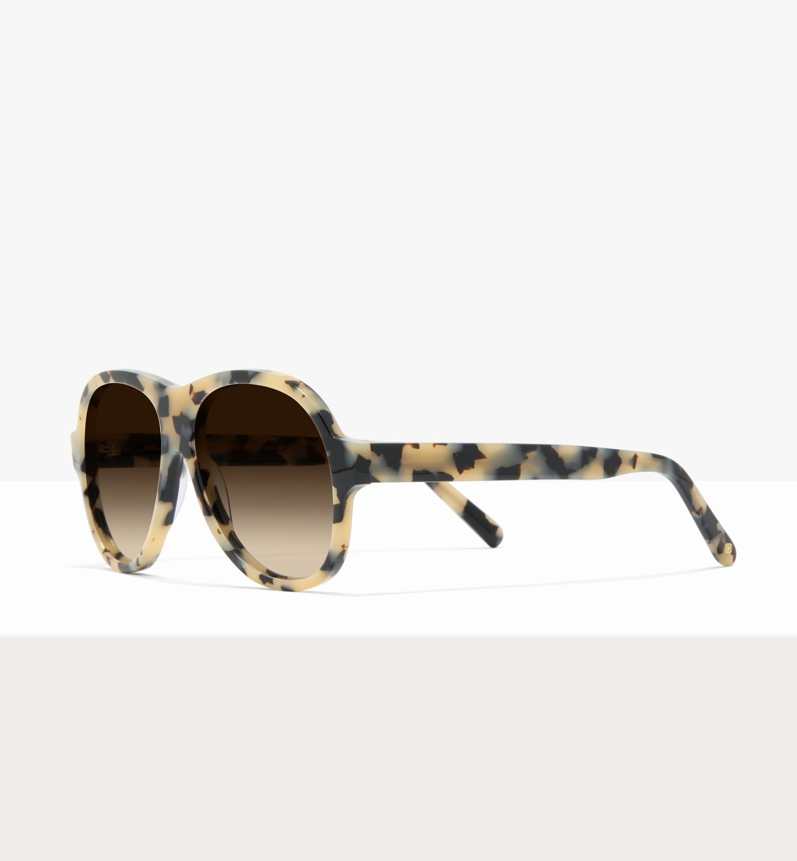 Lunettes de soleil Sonne en papier ciré - Verres marron dégradés - Monture inclinée
