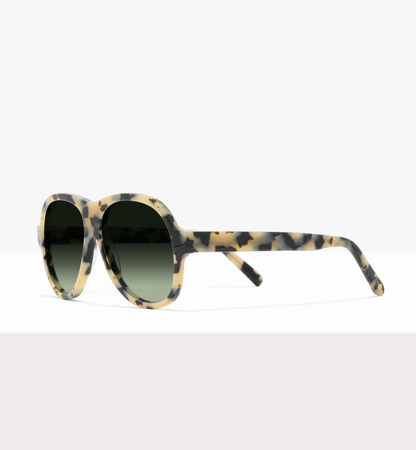 Lunettes de soleil Sonne en papier ciré - Verres verts dégradés - Monture inclinée
