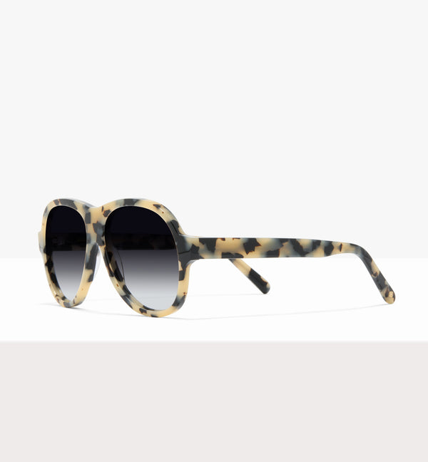 Lunettes de soleil Sonne en papier ciré - Verres gris dégradés - Monture inclinée