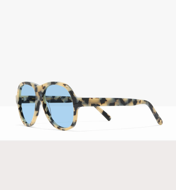 Lunettes de soleil Sonne en papier ciré - Verres bleu clair - Monture inclinée